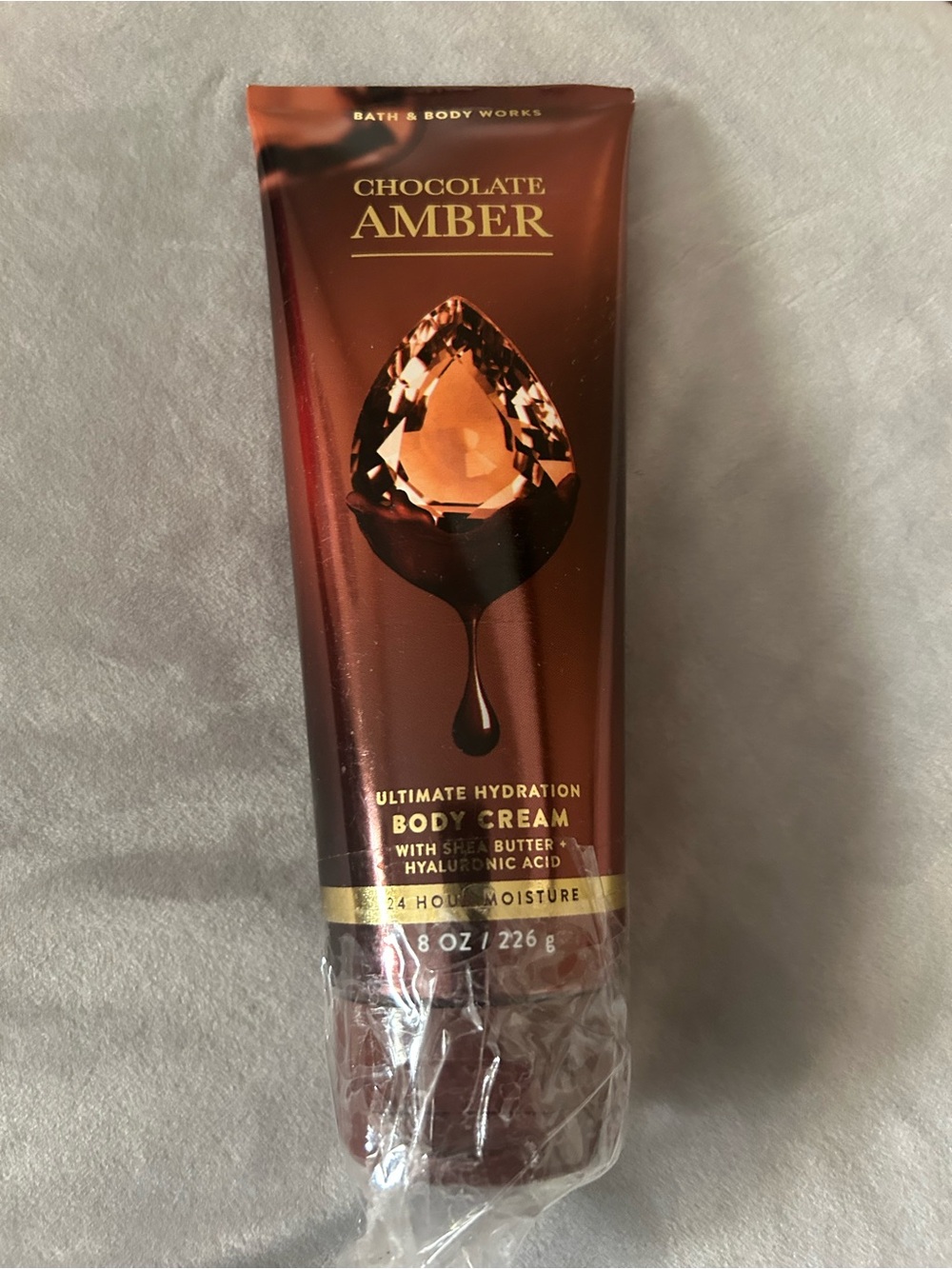 Bath & Body Works Chocolate Amber Body Cream - Brown & Gold